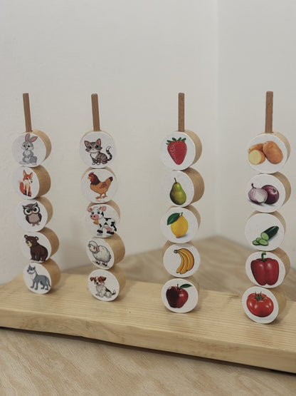 Igračka za klasifikaciju – Voće, povrće, divlje i domaće životinje