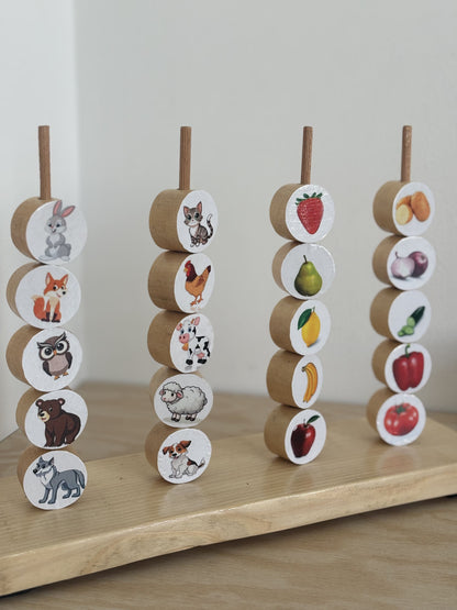 Igračka za klasifikaciju – Voće, povrće, divlje i domaće životinje