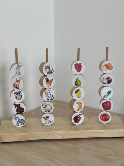 Igračka za klasifikaciju – Voće, povrće, divlje i domaće životinje